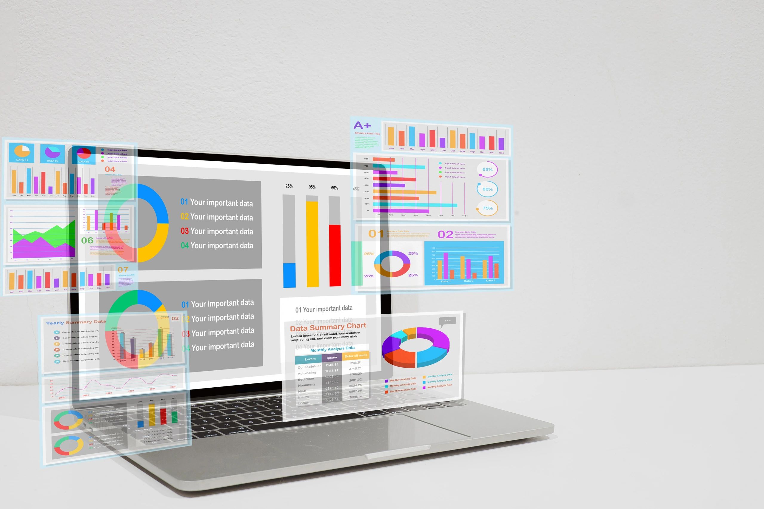 Business intelligence dashboard on a laptop representing data-driven operations