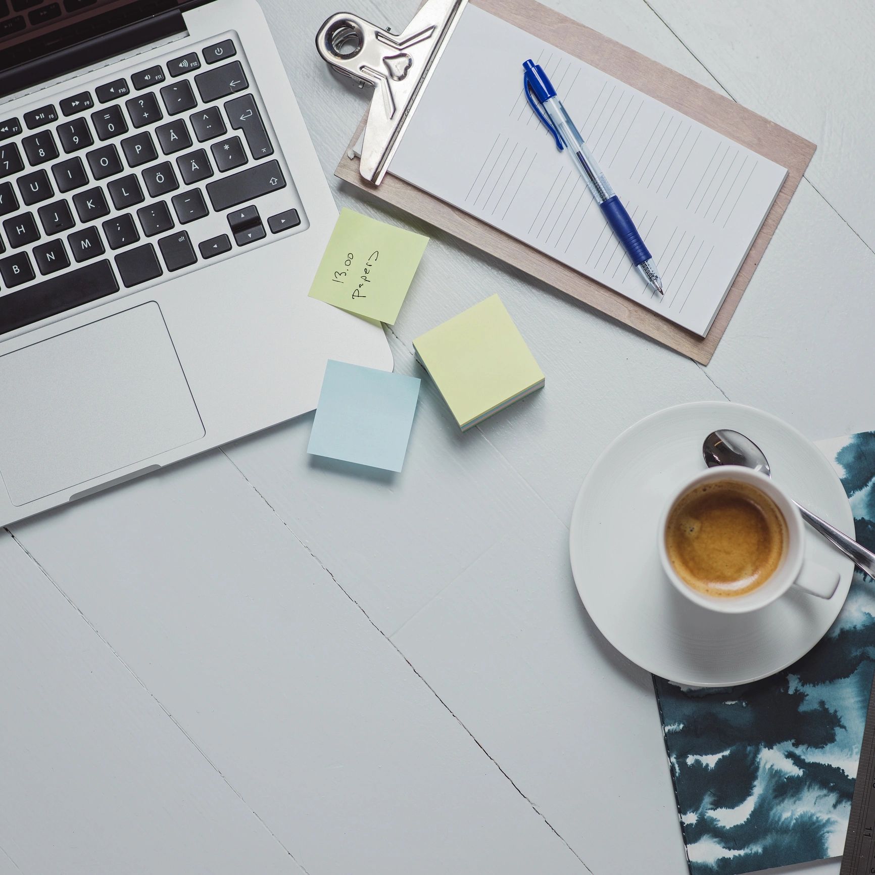 Organized workspace with calendar and office supplies
